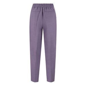 PT01 Women's Relaxed Fit Linen Blend Trousers Women LILAC Pants